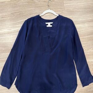 Diane Von Furstenberg Navy Blue Women's Top